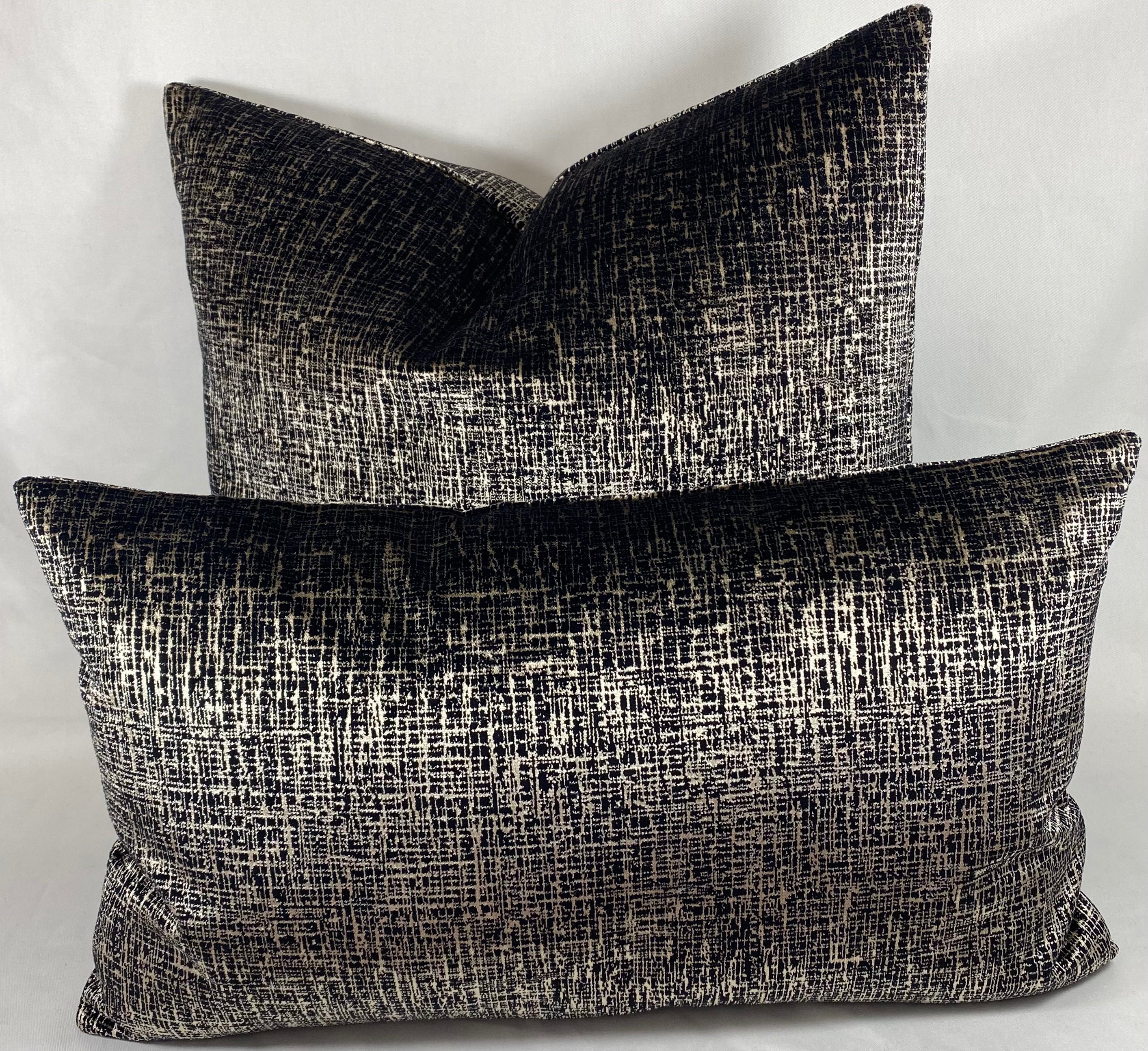 Luxury Lumbar Pillow – 24" × 14" – Bristol Black