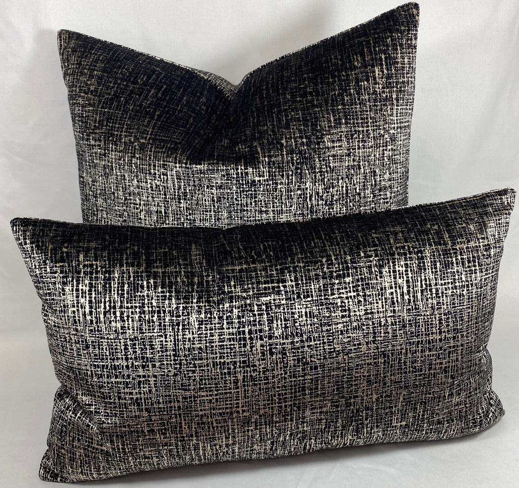 Luxury Lumbar Pillow – 24" × 14" – Bristol Black
