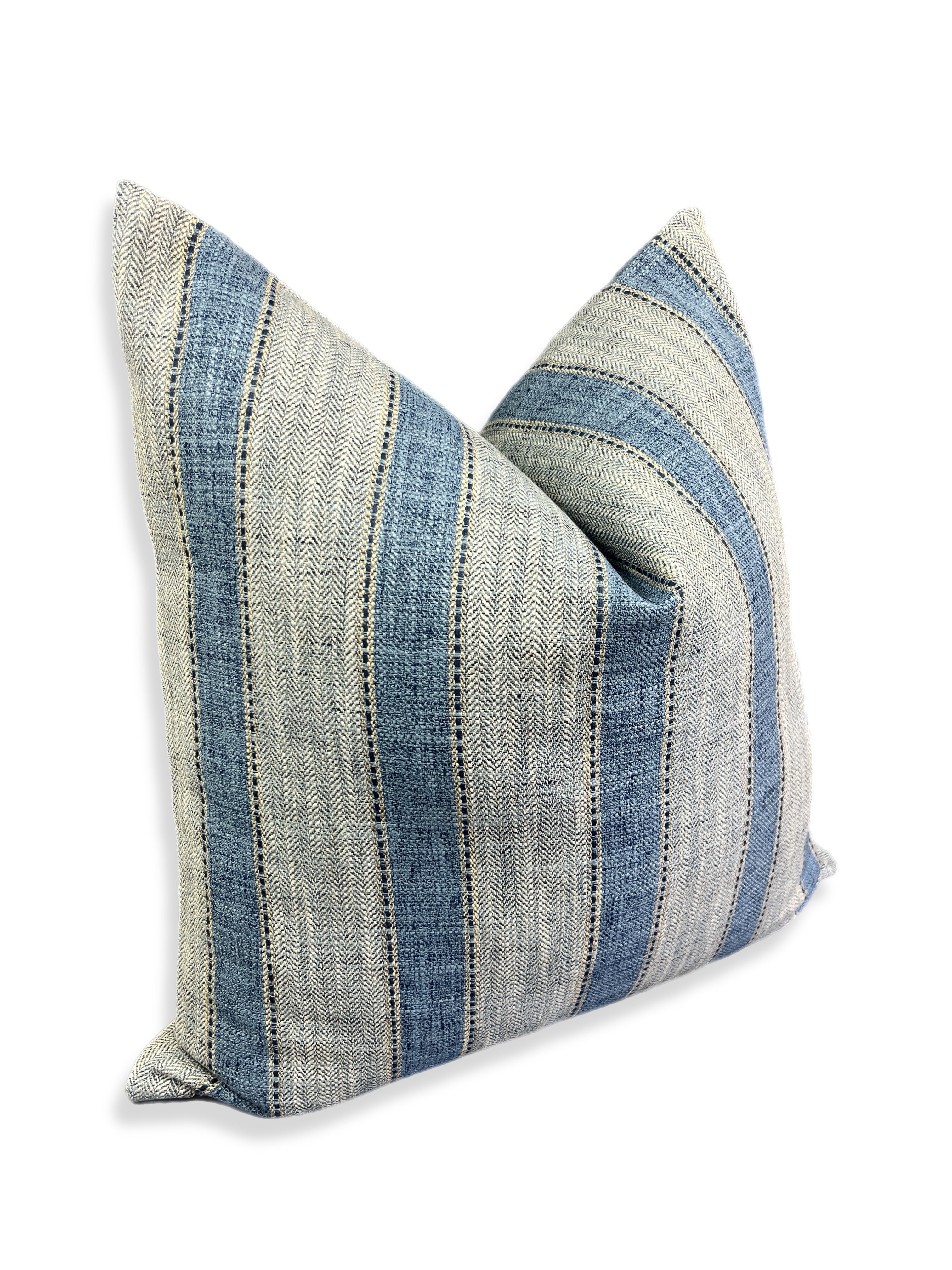 Luxury Pillow -  24" x 24" -  Natural Weave Denim