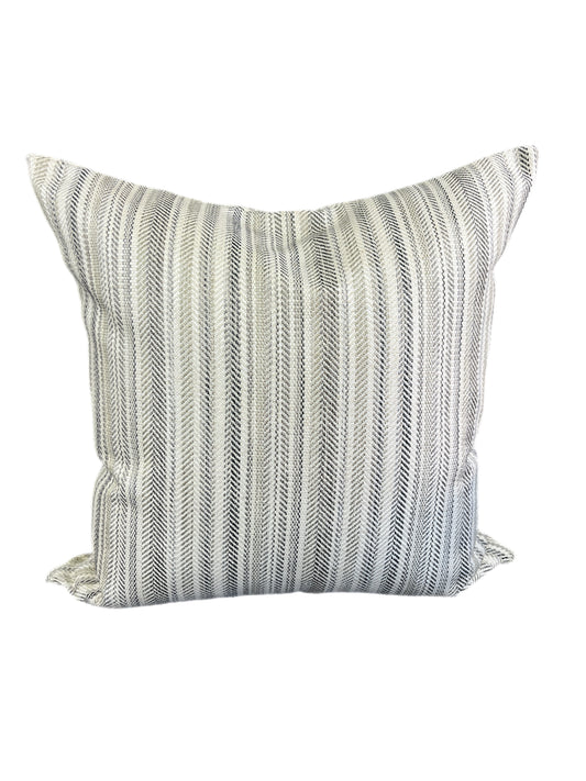 Luxury Pillow - 24" x 24" - Pearl Woven-Pewter; Pearlescent woven fabric in a stunning pewter gray