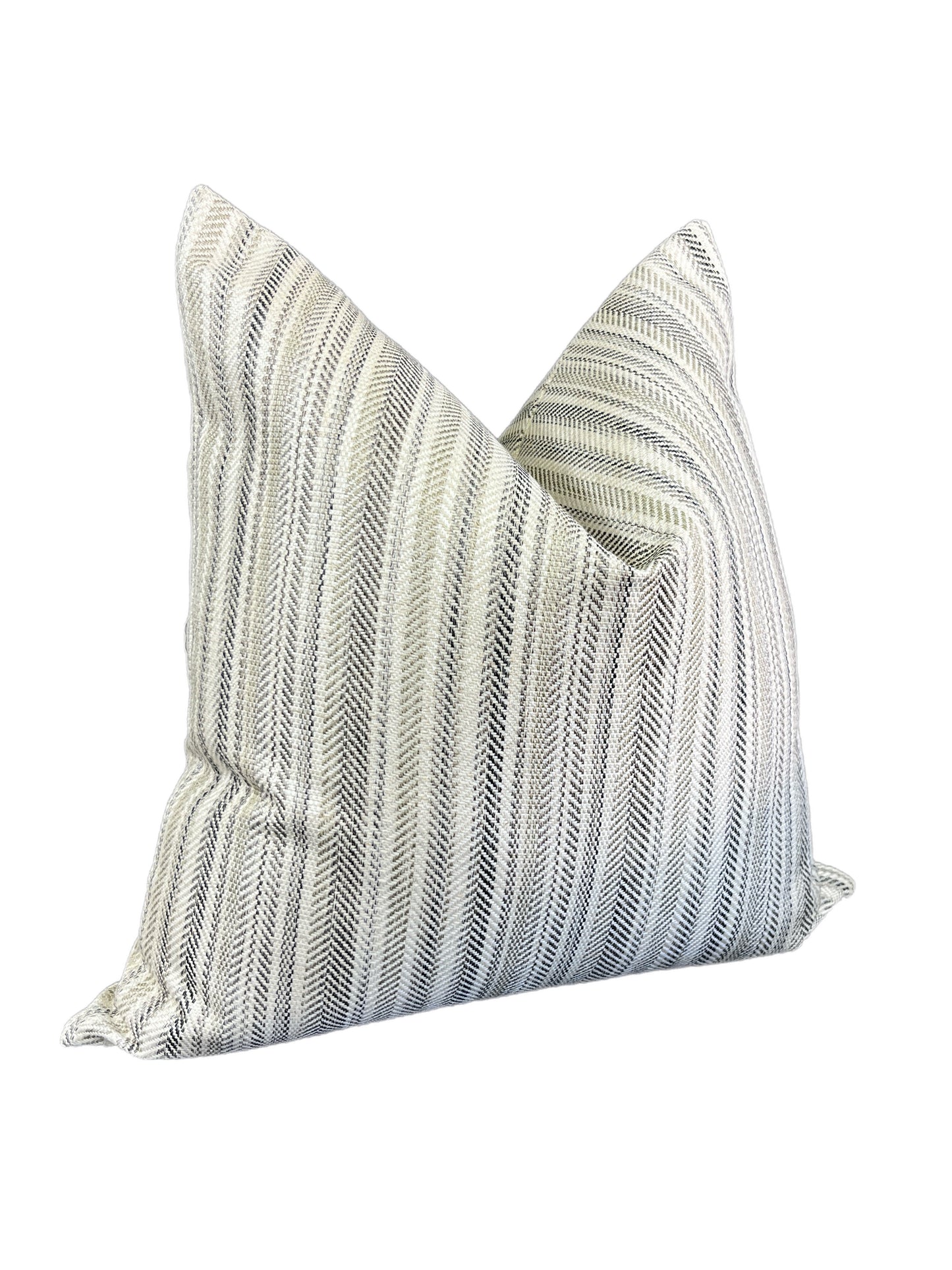Luxury Pillow - 24" x 24" - Pearl Woven-Pewter; Pearlescent woven fabric in a stunning pewter gray