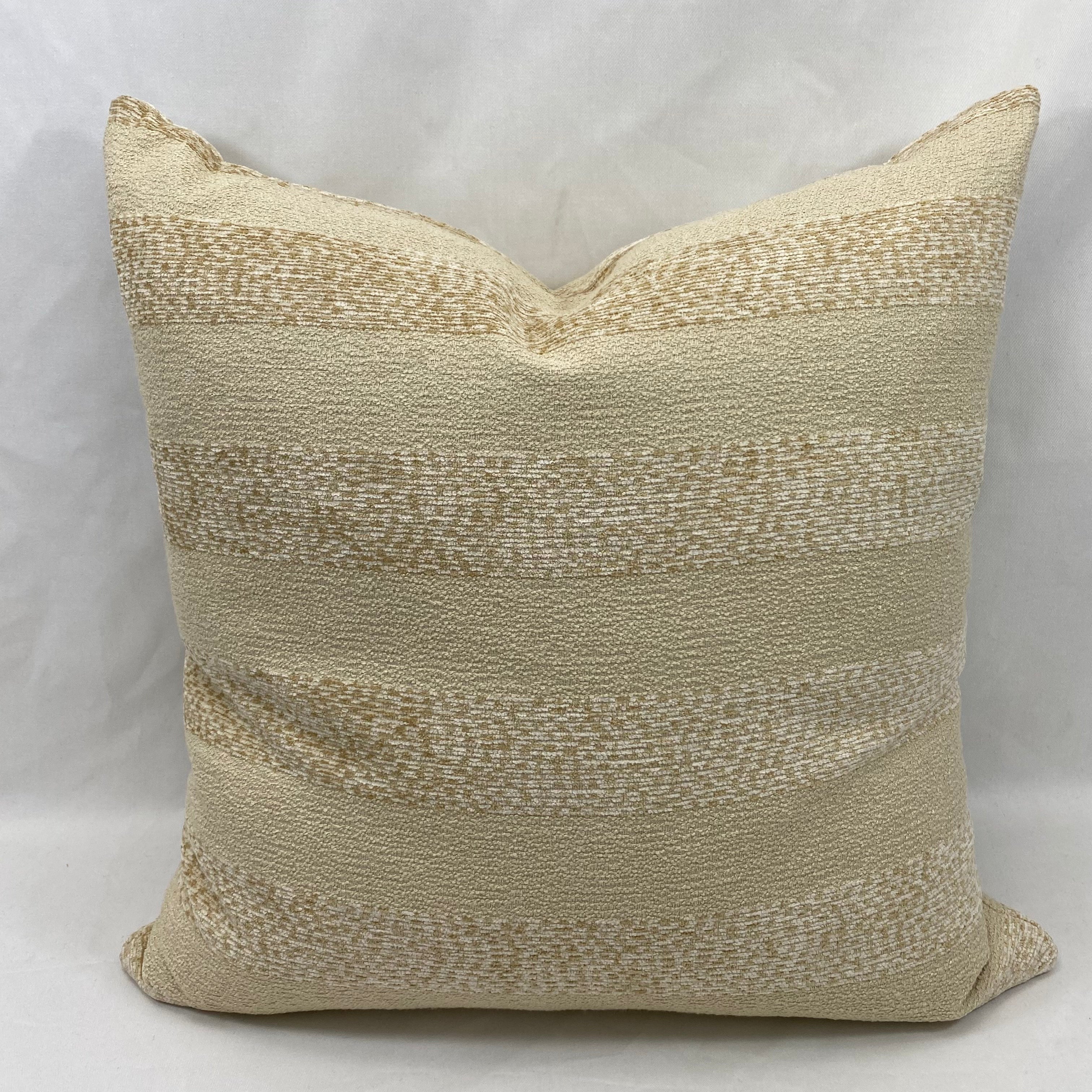 Country Linen Stripe – 24" x 24" Luxury Square Pillow