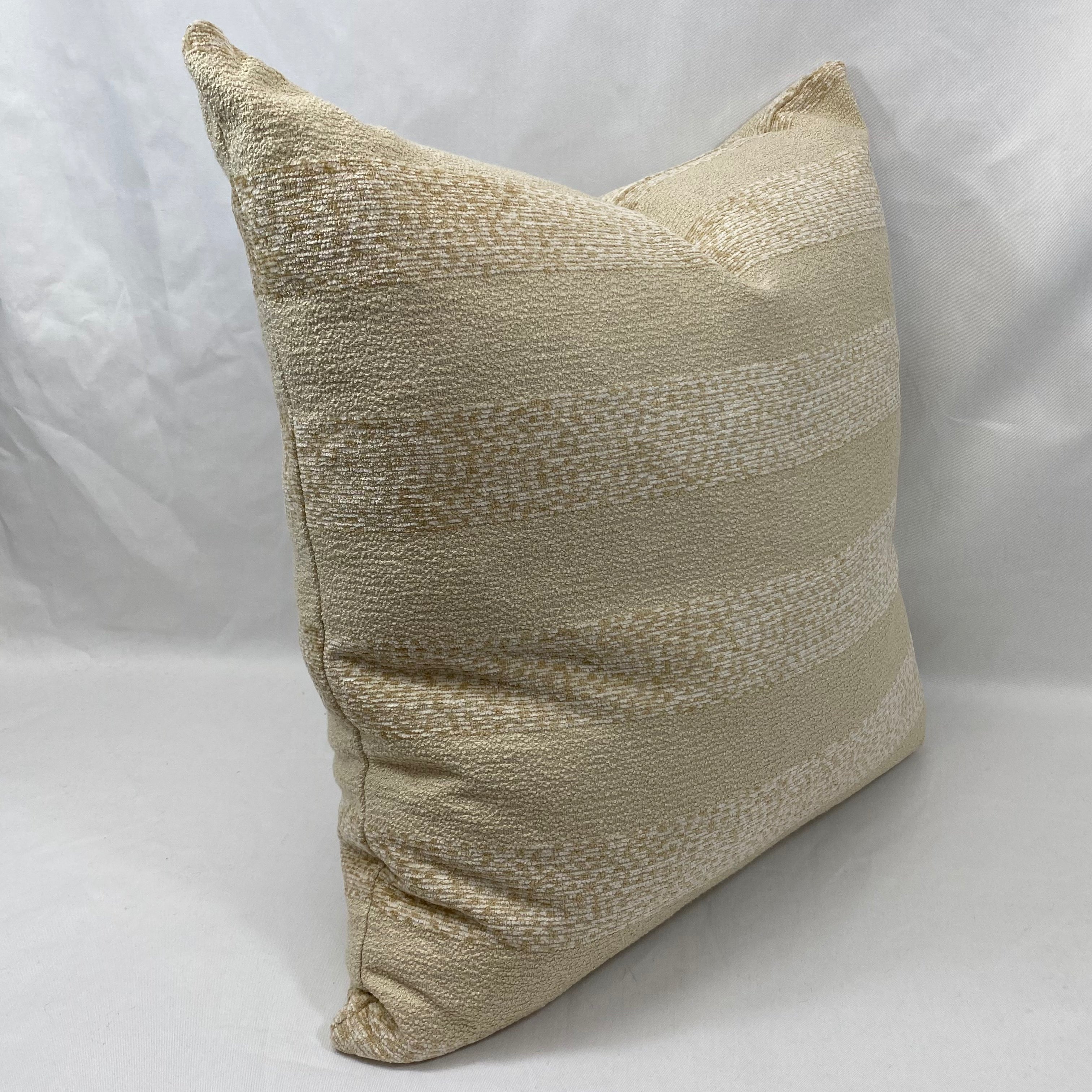 Country Linen Stripe – 24" x 24" Luxury Square Pillow