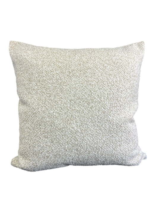 Luxury Pillow - 24" x 24" - Oatmeal;  Cozy and soft textured fabric in a creamy light tan and ivory