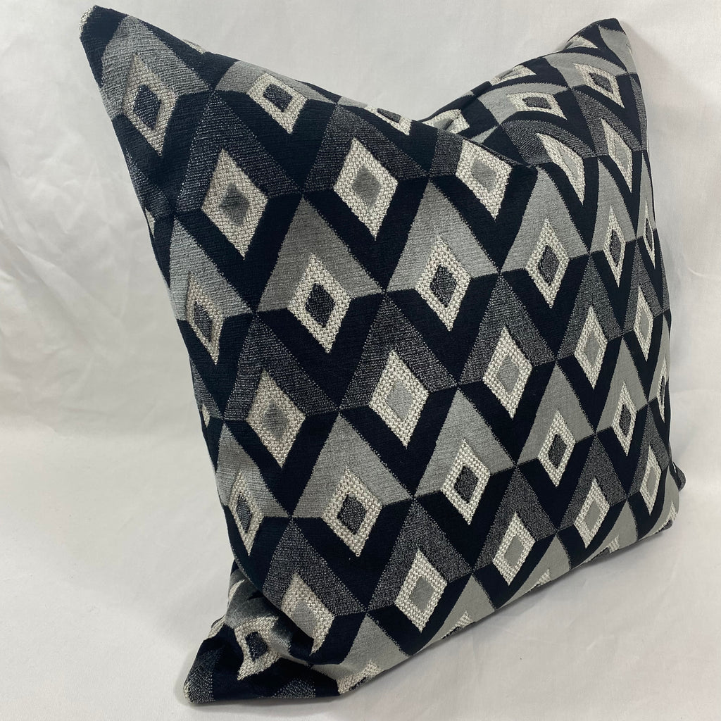 Meta Ebony – 24" × 24" Luxury Square Pillow