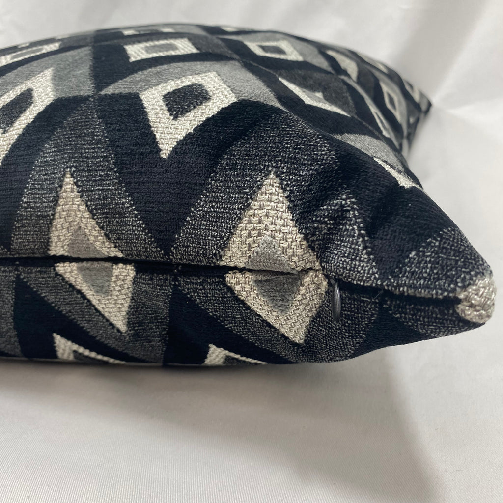 Meta Ebony – 24" × 24" Luxury Square Pillow