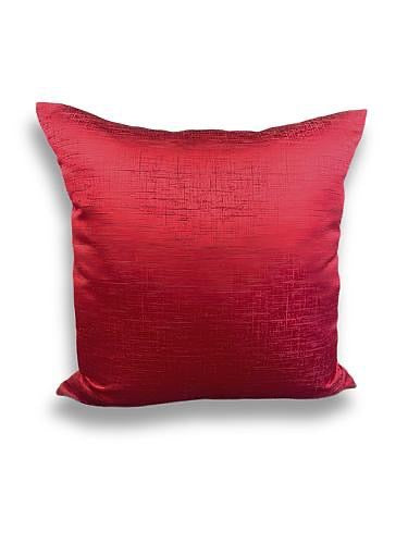 Luxury Pillow - 24" x 24" - Festive Red; bright red with hints of reflective stitching