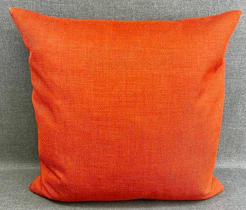 Luxury Pillow -  24" x 24" - Tangerine Punch; Smooth tightly woven tangerine orange fabric that gives a punch of color to any space