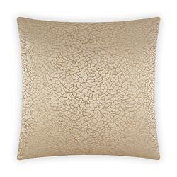 Luxury Pillow - 24" x 24" - Gravel Gold; shimmering gold thread embroidered over a gorgeous champagne satin