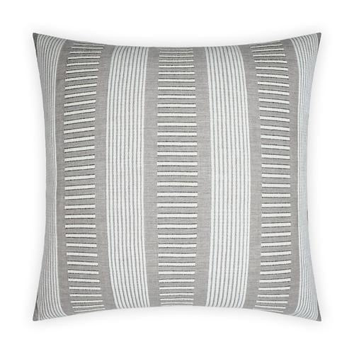 Luxury Outdoor Pillow - 22" x 22" - Sideline -Ash; Sunbrella, or equivalent, fabric with fiber fill