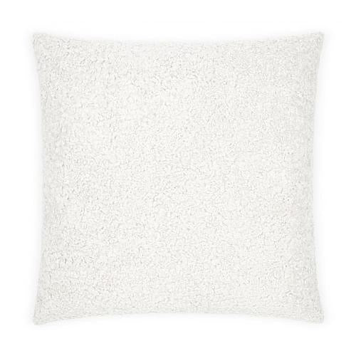 Luxury Pillow -  24" x 24" -  Poodle Cloud; Poodle like hair fiber in bright white color, very soft to the touch.