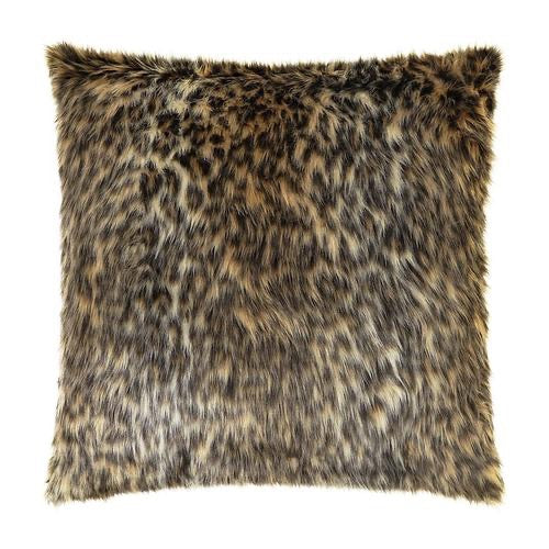 Luxury Pillow -  24" x 24" - Margay; Luxurious faux fur in a beautiful. cheetah print