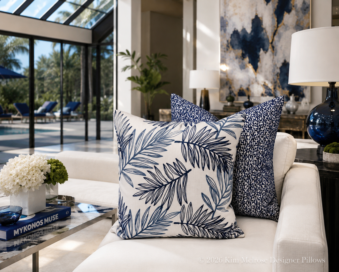 Blue Leaves & Code Navy