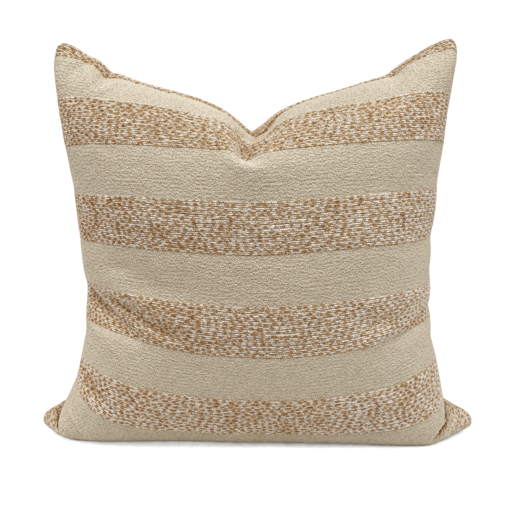 Country Linen Stripe – 24" x 24" Luxury Square Pillow