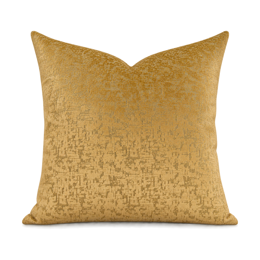 Decopage Golden – 24" × 24" Luxury Lumbar Pillow