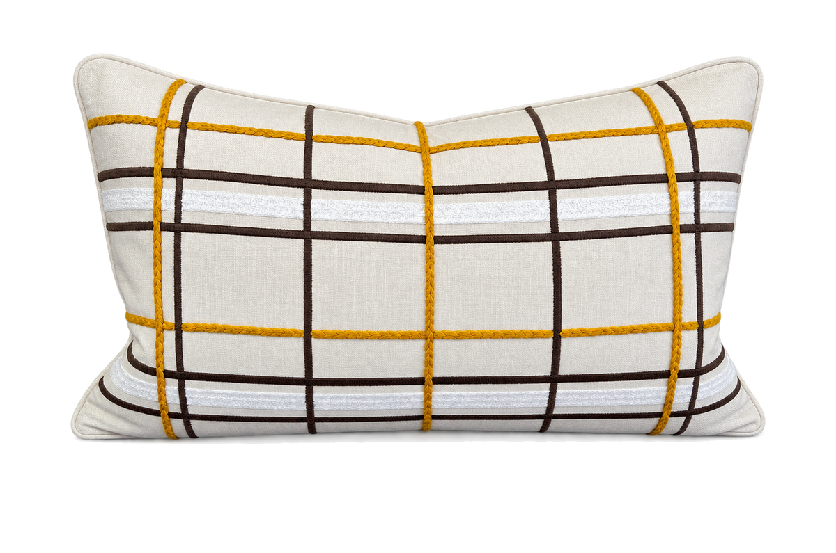 Desert Deco – 24" × 14" Luxury Lumbar Pillow