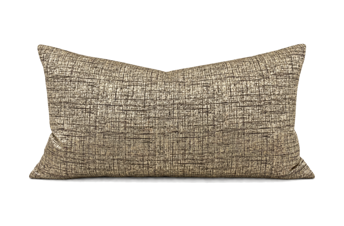 Festive Gold – 24" × 14" Luxury Lumbar Pillow