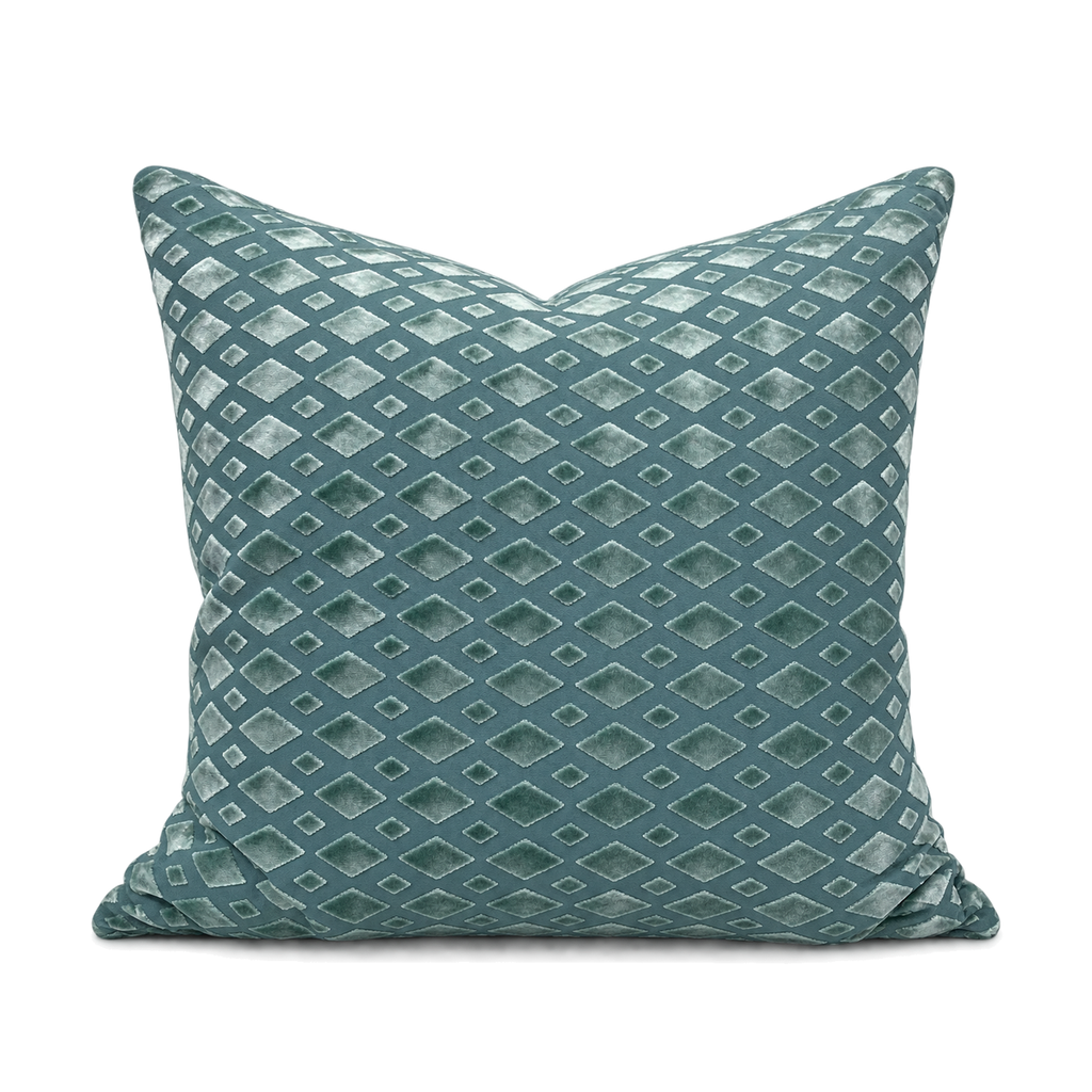 Bassey Seafoam – 24" × 24" Luxury Square Pillow