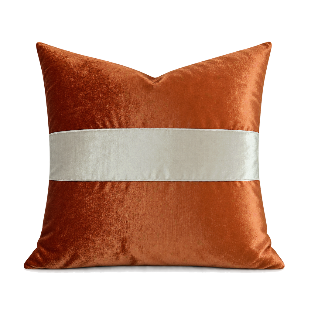 Iridescence Band Orange – 24" × 24" Luxury Square Pillow