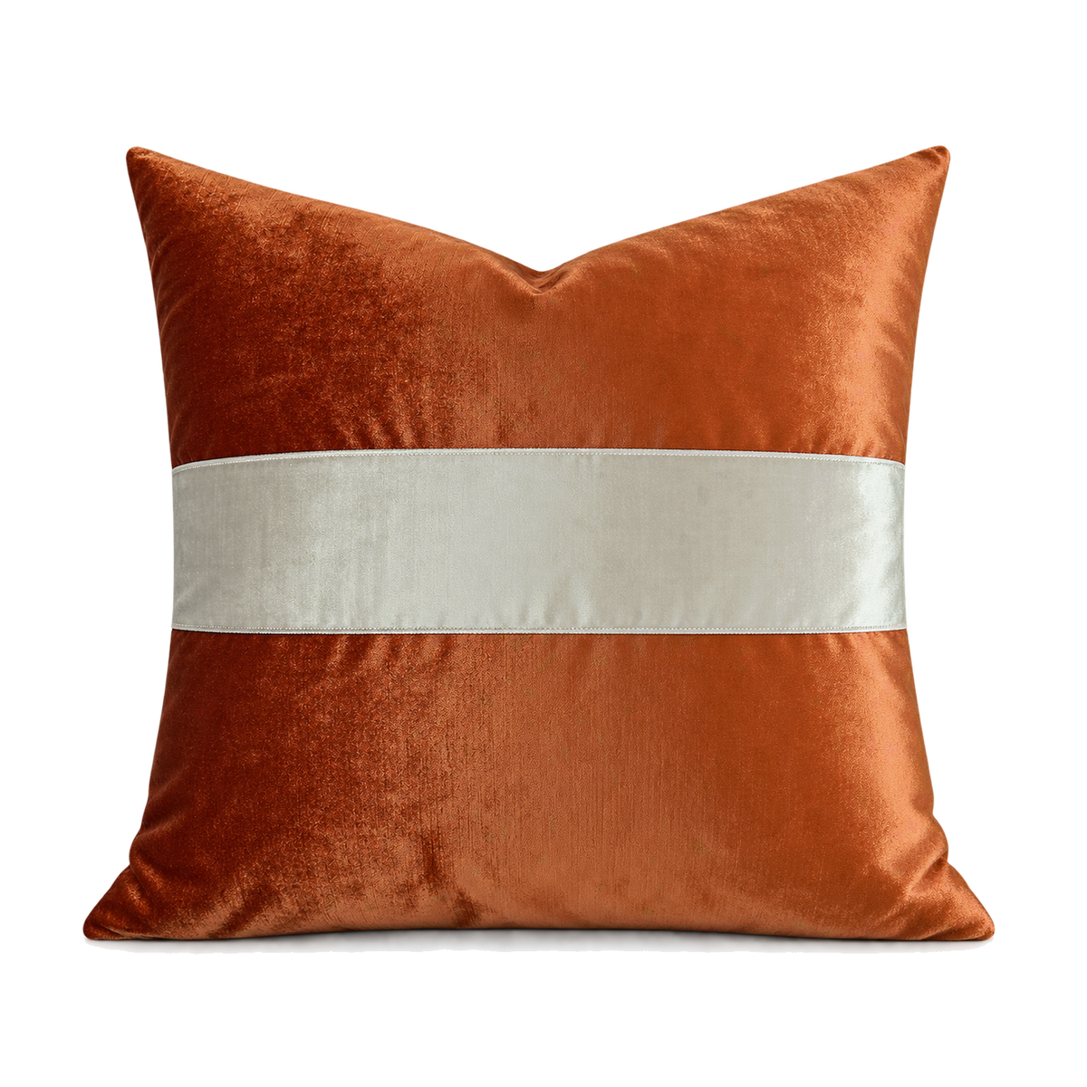 Iridescence Band Orange – 24" × 24" Luxury Square Pillow