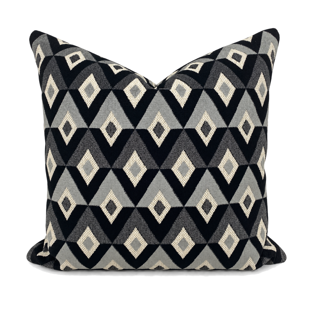 Meta Ebony – 24" × 24" Luxury Square Pillow