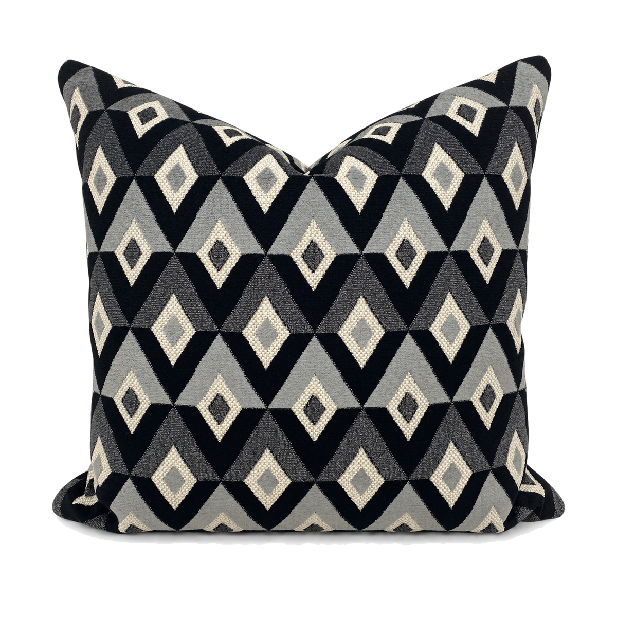 Meta Ebony – 24" × 24" Luxury Square Pillow