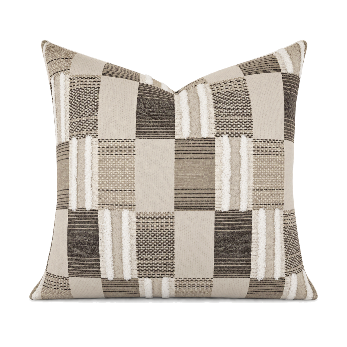 Mickey Taupe – 22" × 22" Luxury Outdoor Square Pillow
