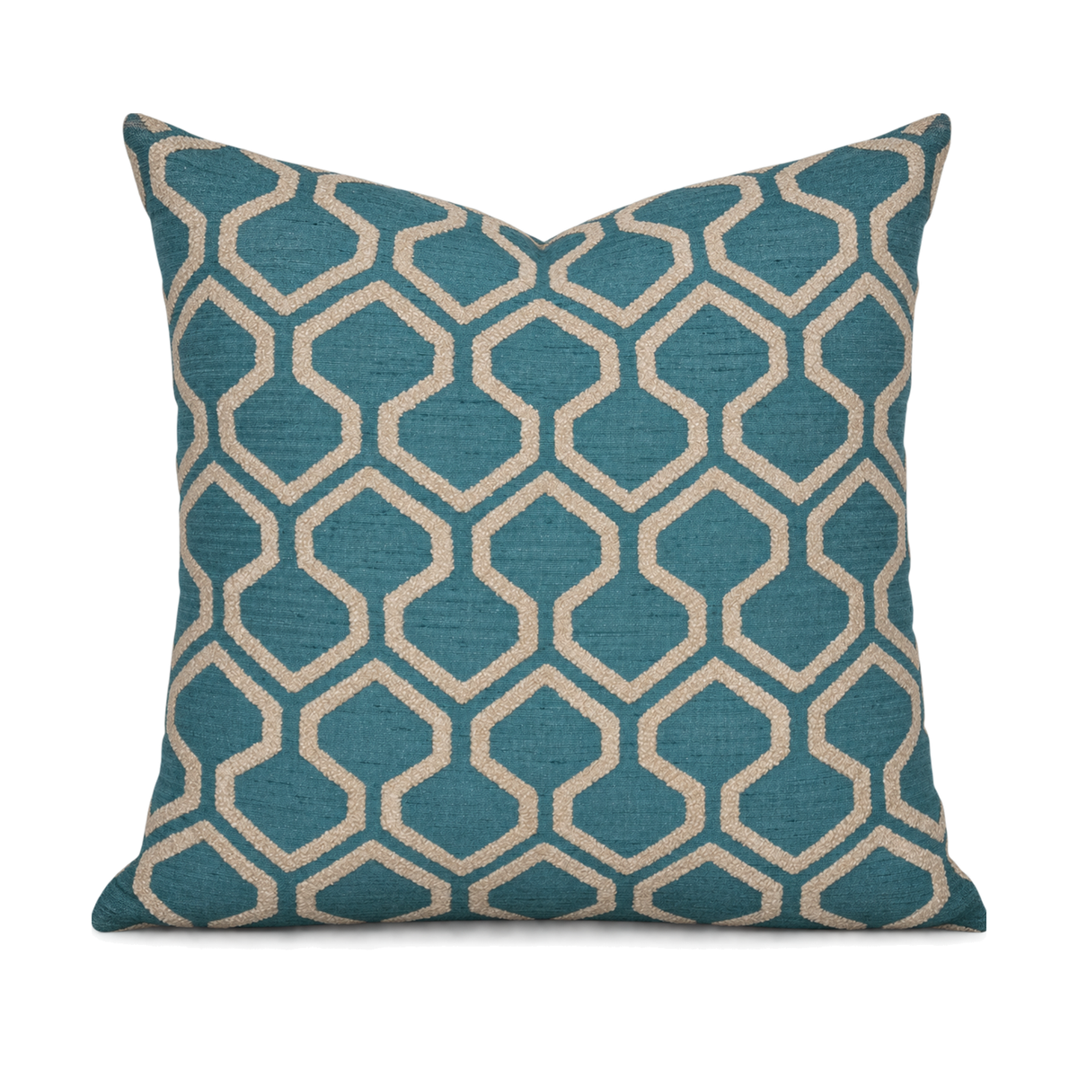 Raw Edges Turquoise – 24" × 24" Luxury Square Pillow