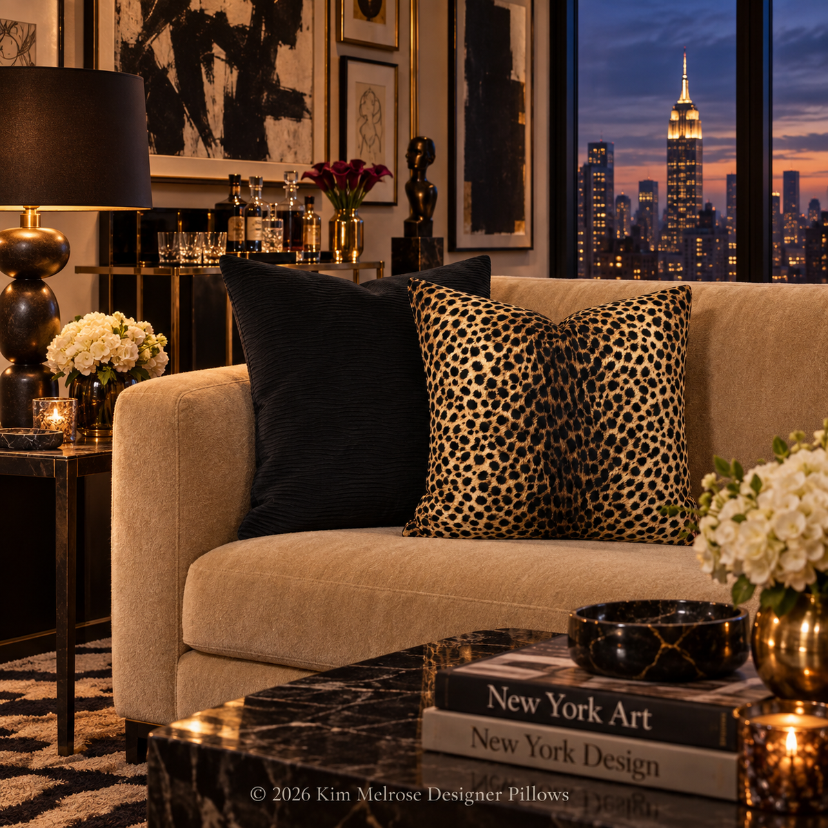 Lupe's Leopard – 24" × 24" Luxury Square Pillow