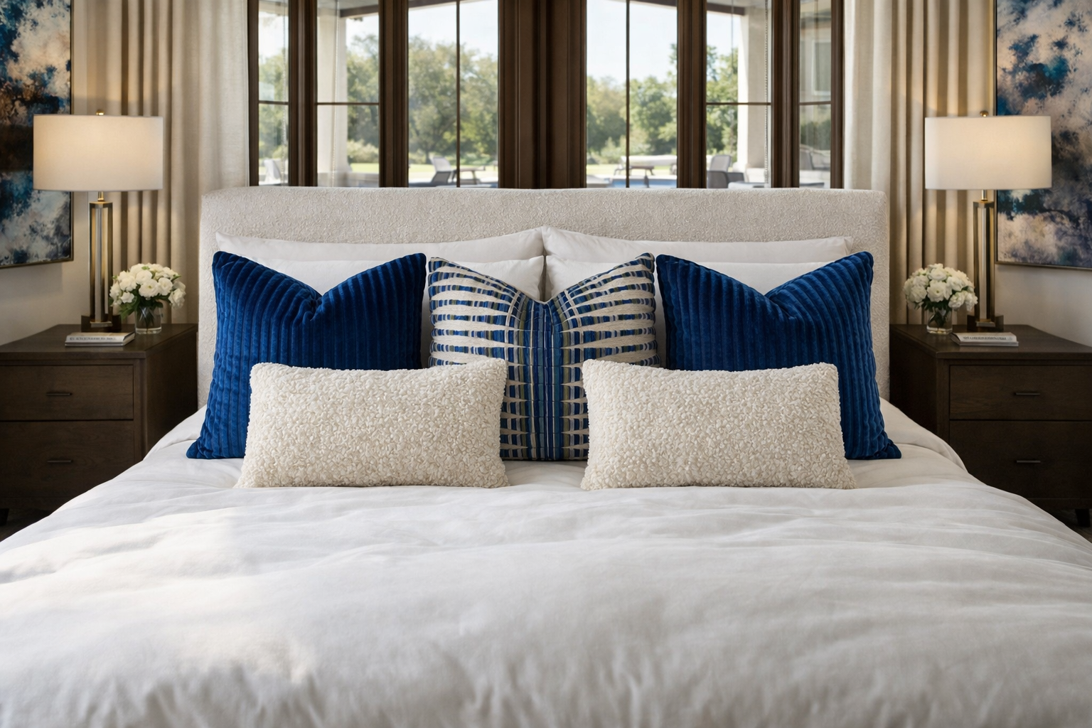 Luxury Lumbar Pillow – 24" × 14" – Poodle Ivory