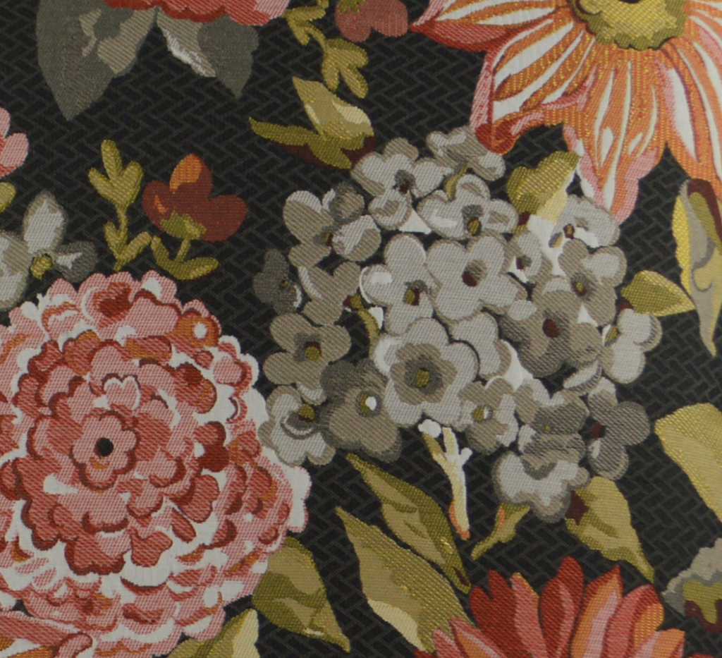 Luxury Pillow - 24" x 24" - Geranium Charcoal