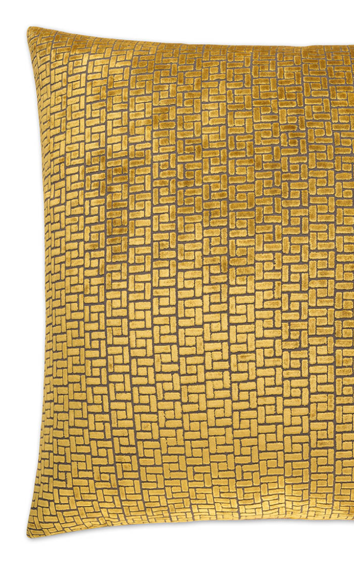 Luxury Pillow - 24" x 24" - Jenga Gold