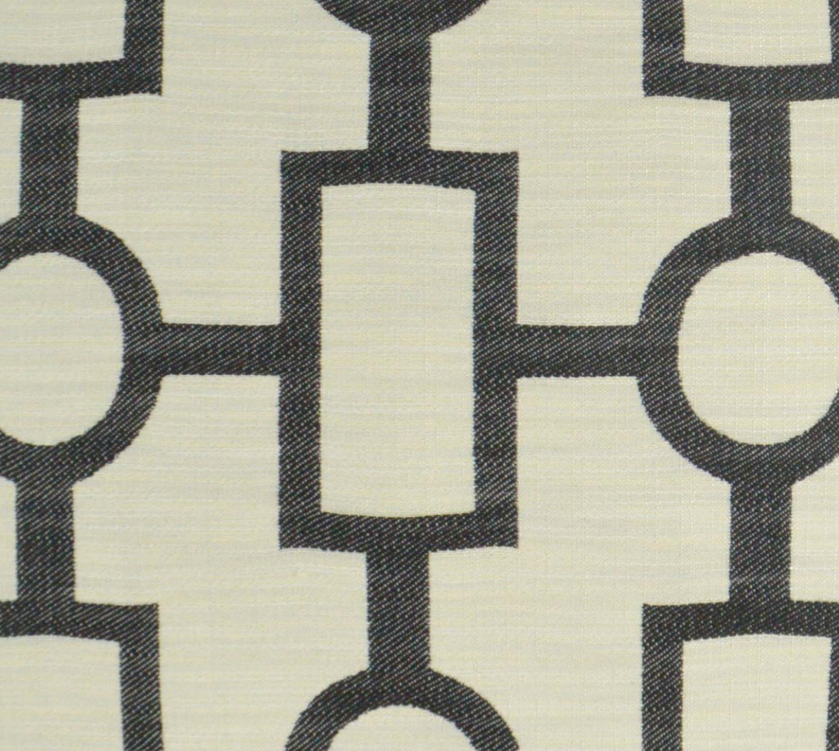 Luxury Pillow - 24" x 24" - Ellington Black Embroidered Geometric Pattern In Black Over A White Background On Both Sides