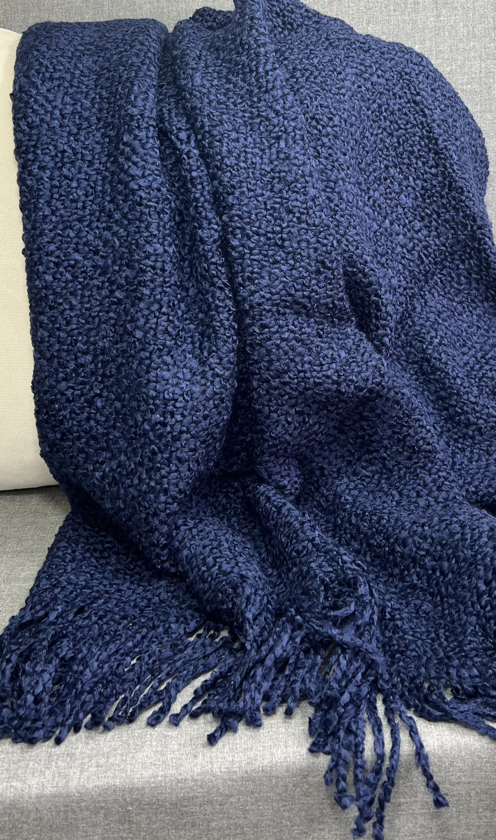 Luxury Knit Throw – 40" × 70" – Campbell Midnight; Bulky Knit Throw