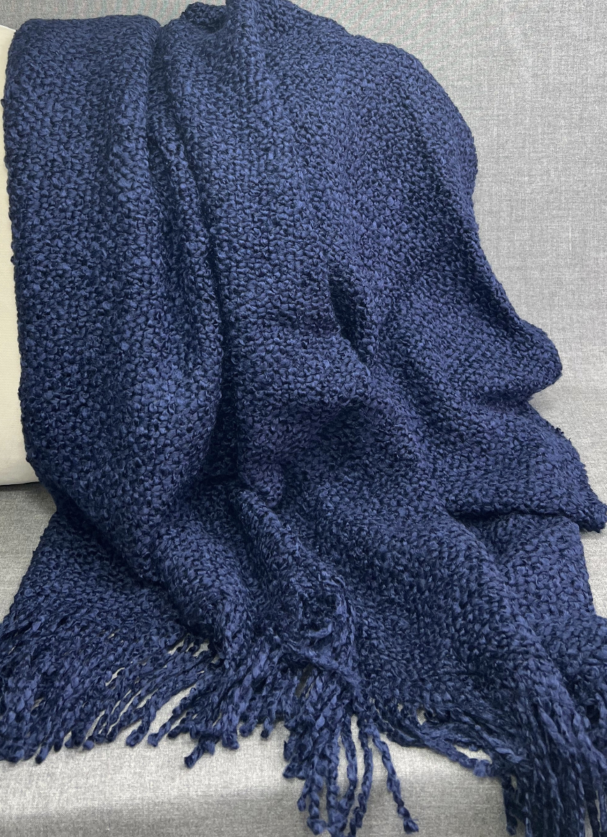 Luxury Knit Throw – 40" × 70" – Campbell Midnight; Bulky Knit Throw