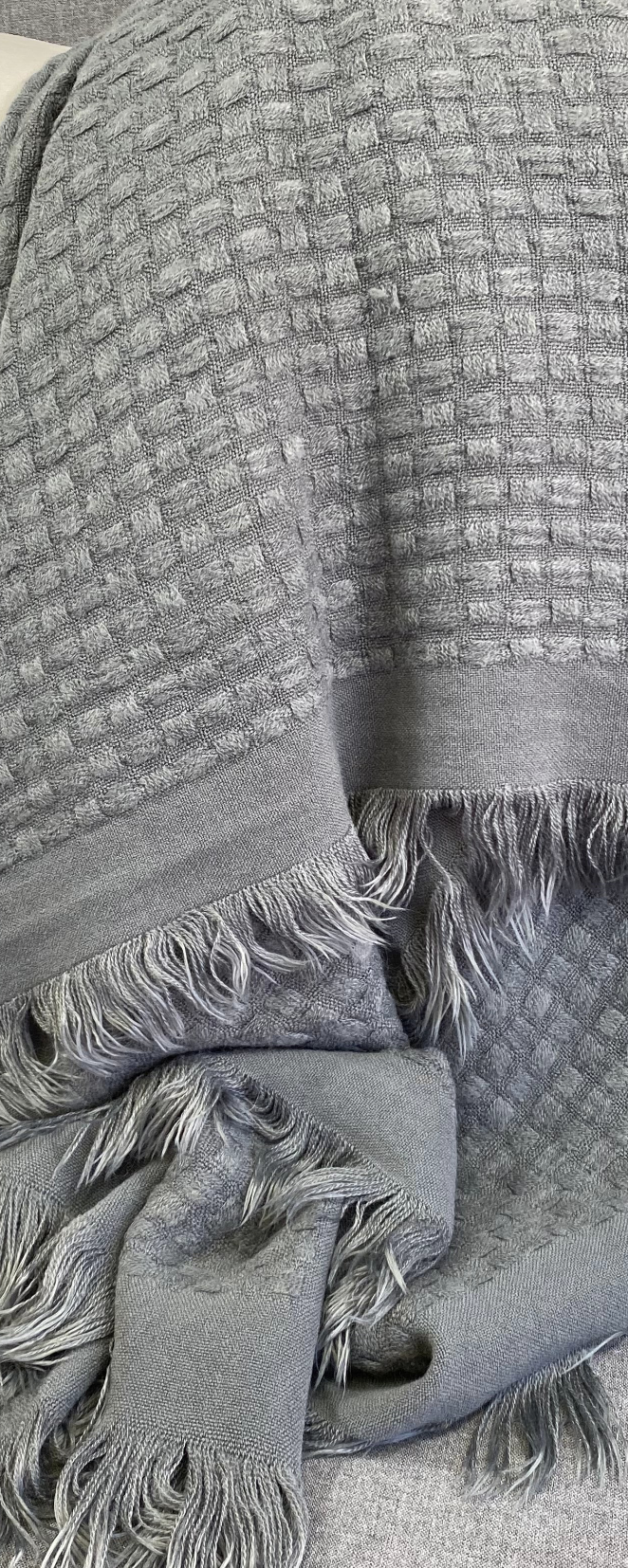 Luxury Throw – 50" × 60" – Waffle Weave Slate