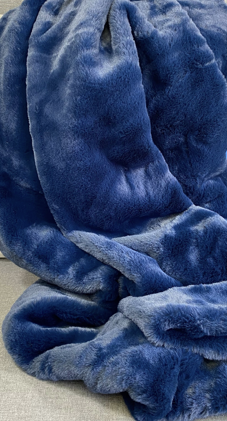 Luxury Throw – 52" × 62" – Furocious Navy