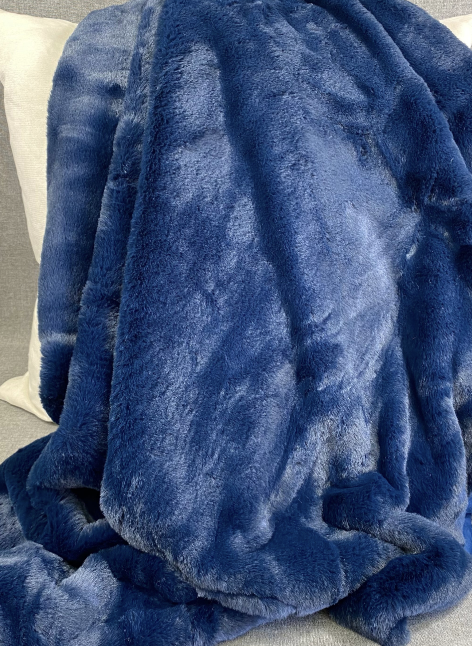 Luxury Throw – 52" × 62" – Furocious Navy