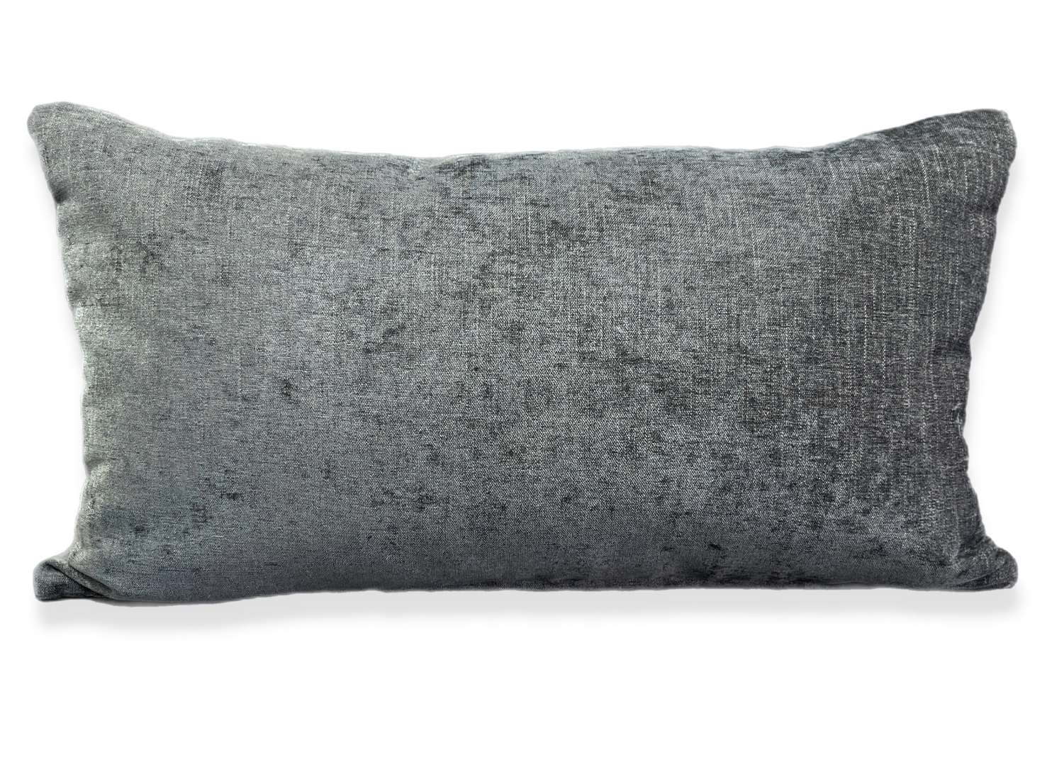 Luxury Lumbar Pillow – 24" × 14" – Steel Gray