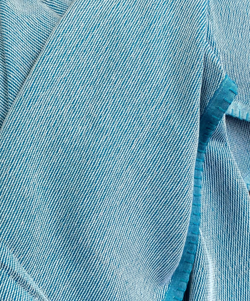 Luxury Throw – 50" × 60" – Whipstitch Aqua