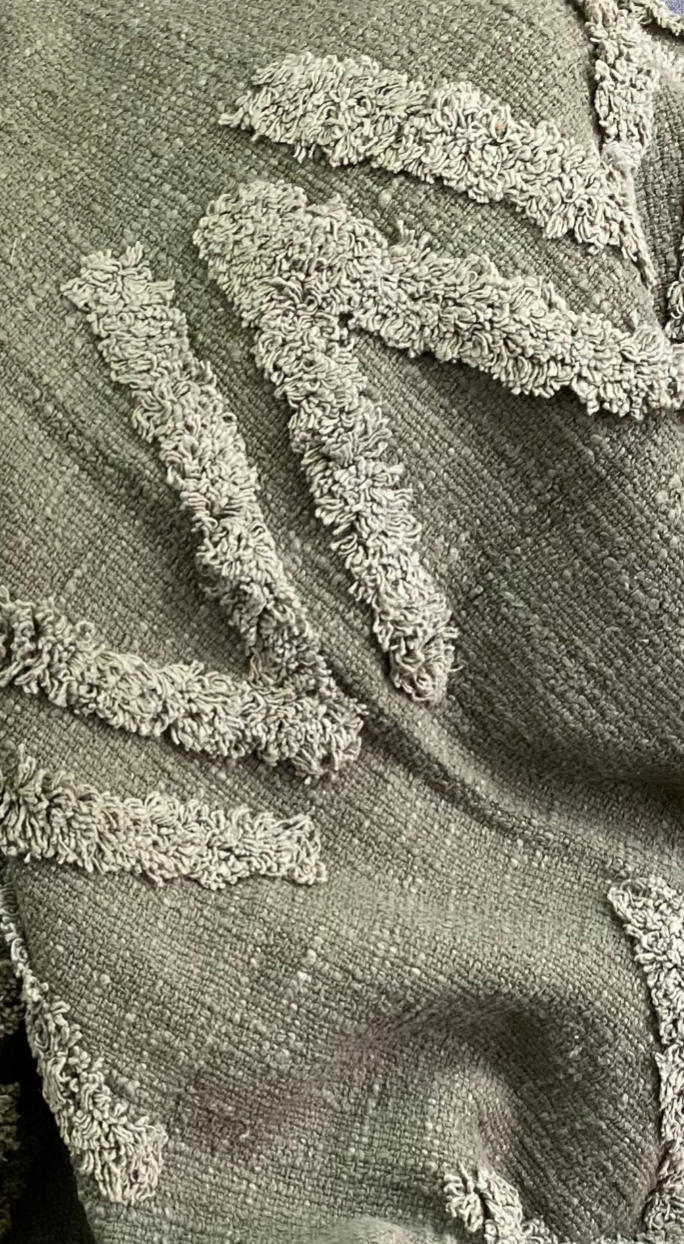 Luxury Throw – 50" × 60" – Tufted Moss