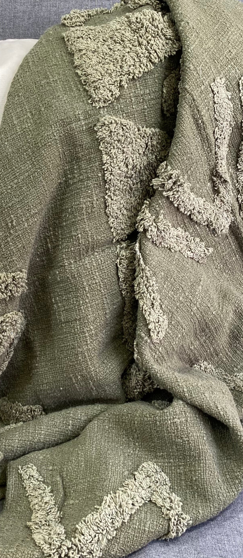 Luxury Throw – 50" × 60" – Tufted Moss