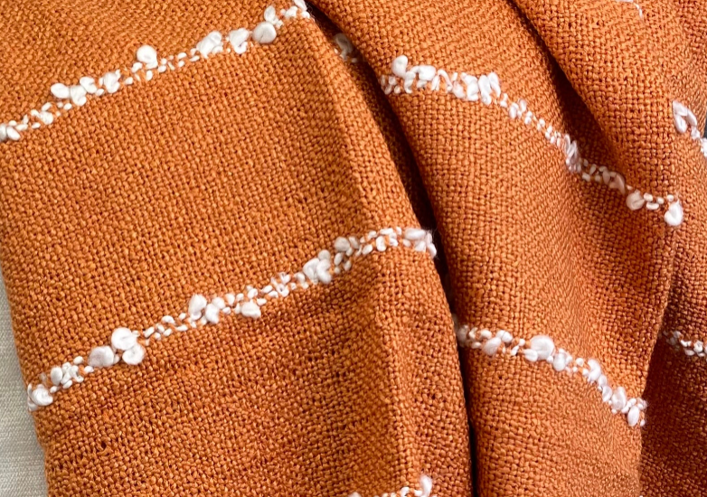 Luxury Throw – 50" × 60" – Striped Rust Throw