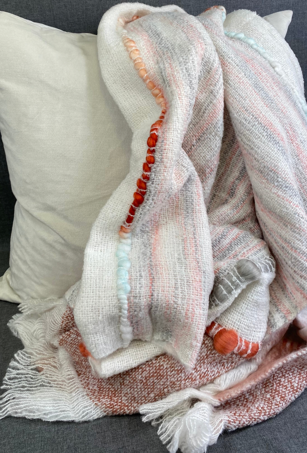 Luxury Throw – 50" × 60" – Chunky Bubble Woven Multi