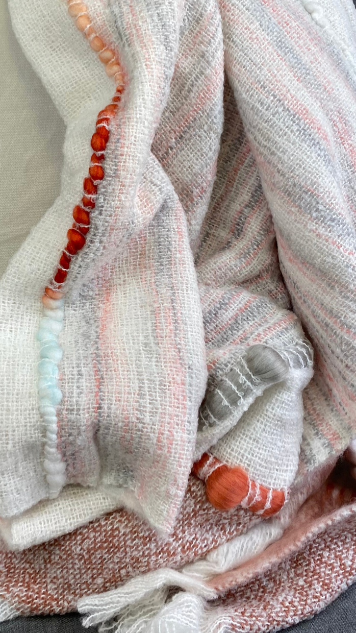 Luxury Throw – 50" × 60" – Chunky Bubble Woven Multi