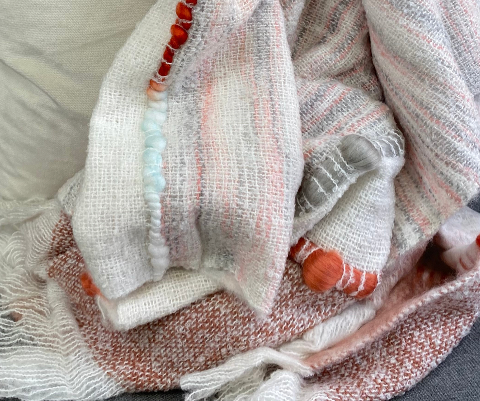 Luxury Throw – 50" × 60" – Chunky Bubble Woven Multi