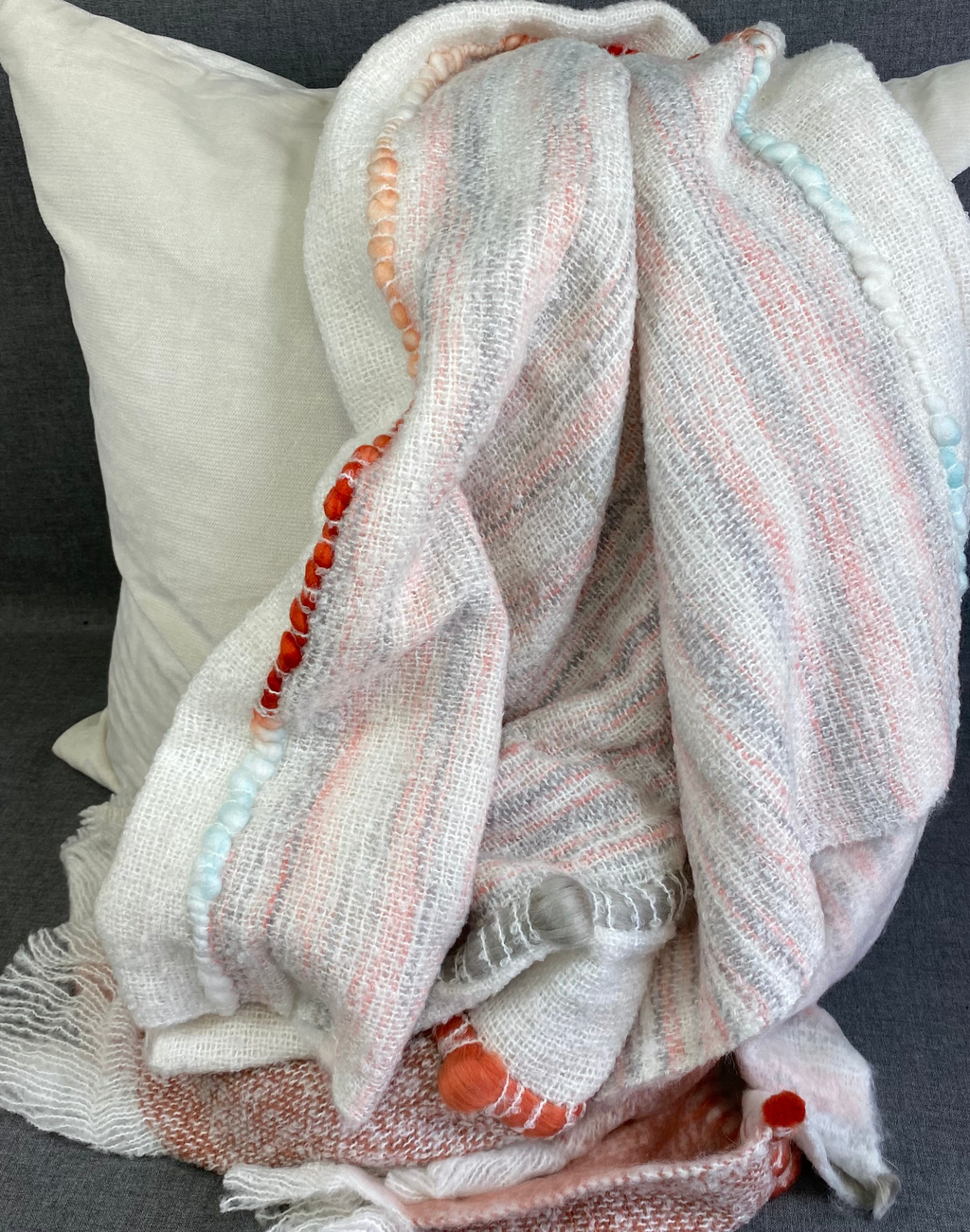 Luxury Throw – 50" × 60" – Chunky Bubble Woven Multi