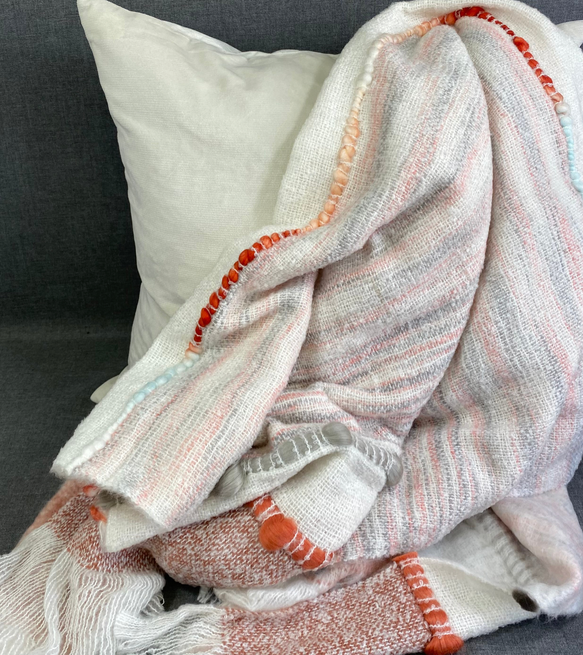 Luxury Throw – 50" × 60" – Chunky Bubble Woven Multi