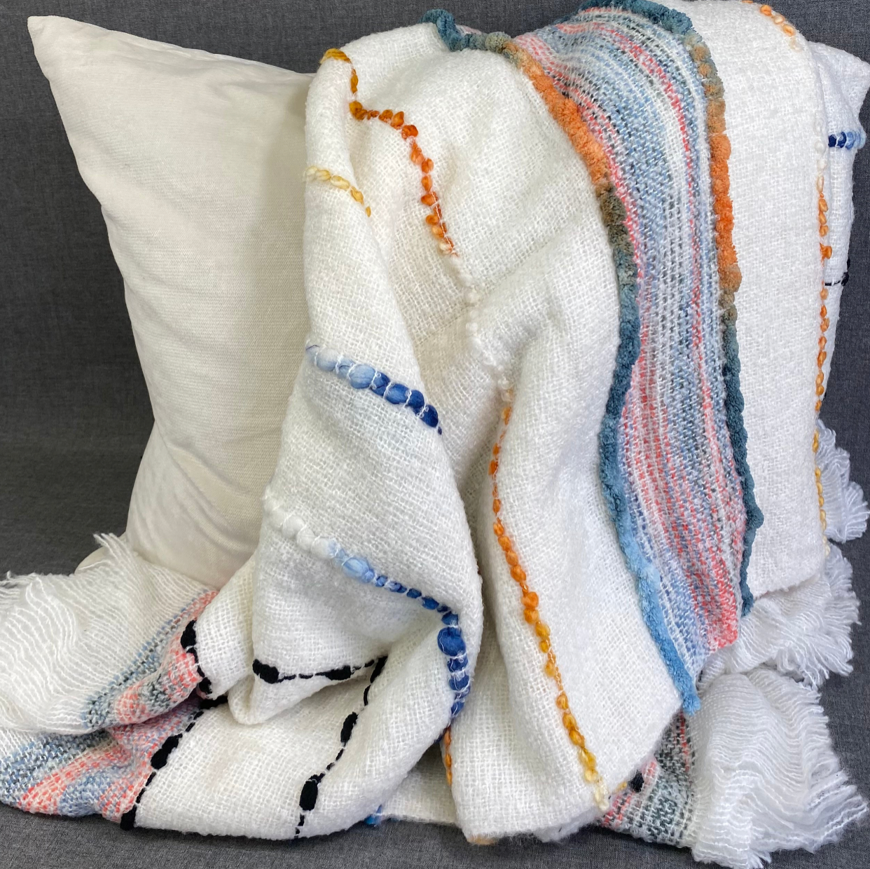Luxury Throw – 50" × 60" – Chunky Woven Multi