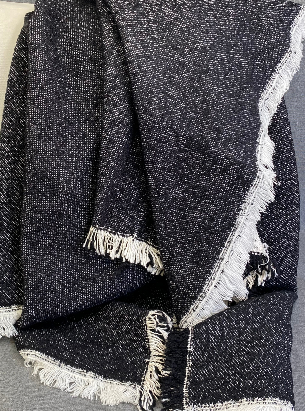 Luxury Throw – 50" × 60" – Reversible Black and White Throw